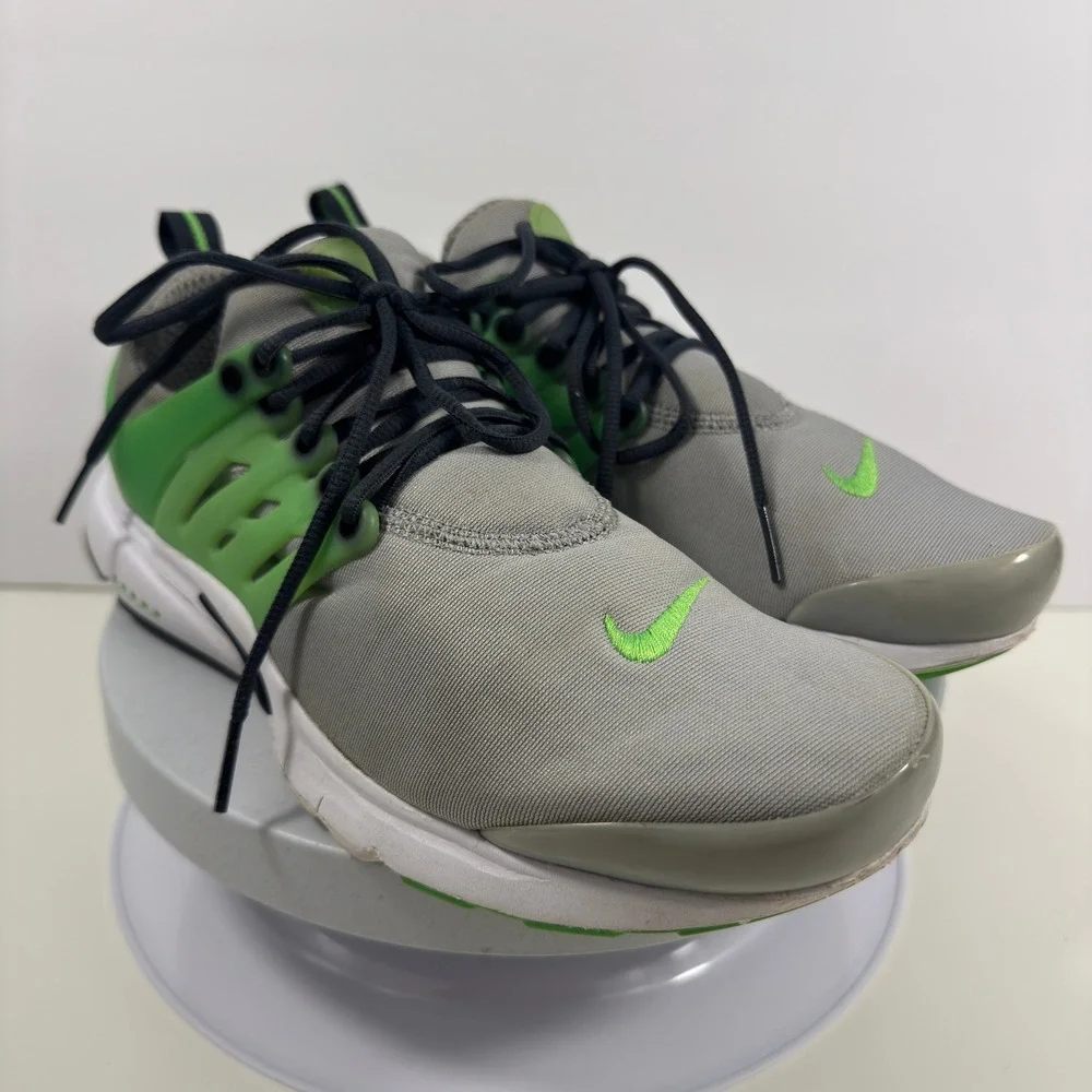Nike Air Presto Boys  Grey Lime Green Low Top Athletic Sneakers Running Shoes 7Y - Picture 5 of 16